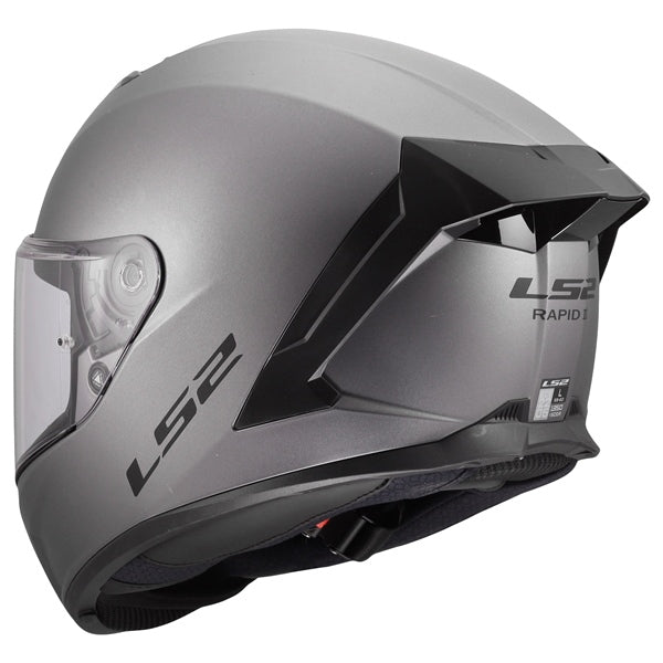 LS2 Rapid III Full-Face Helmet Solid Matte Titanium L - Driven Powersports