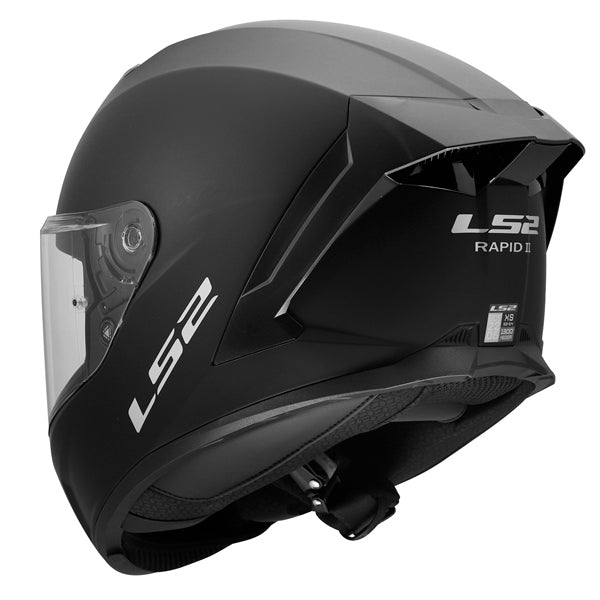 LS2 Rapid III Full-Face Helmet Solid Matte Black 2XS - Driven Powersports
