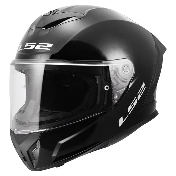 LS2 Rapid III Full-Face Helmet Solid Glossy Black XS - Driven Powersports
