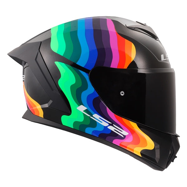 LS2 Rapid III Full-Face Helmet Flow Black/Multi 2XS - Driven Powersports