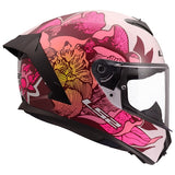 LS2 Rapid III Full-Face Helmet Poppies II White/Pink XS - Driven Powersports