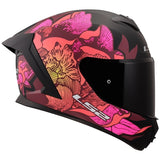 LS2 Rapid III Full-Face Helmet Poppies II Matte Black/Pink M - Driven Powersports