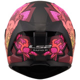 LS2 Rapid III Full-Face Helmet Poppies II Matte Black/Pink M - Driven Powersports