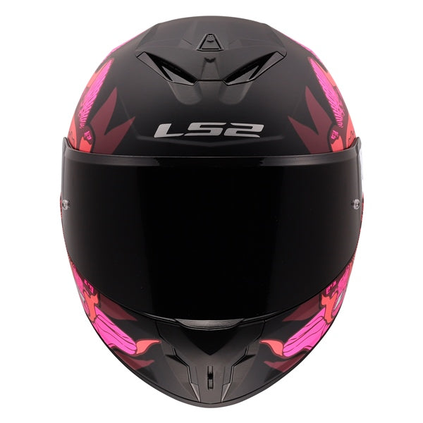 LS2 Rapid III Full-Face Helmet Poppies II Matte Black/Pink M - Driven Powersports