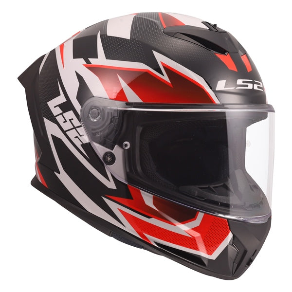 LS2 Rapid III Full-Face Helmet Xtrem White/Black/Red L - Driven Powersports