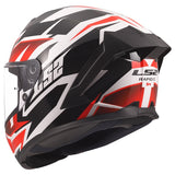 LS2 Rapid III Full-Face Helmet Xtrem White/Black/Red L - Driven Powersports
