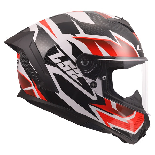 LS2 Rapid III Full-Face Helmet Xtrem White/Black/Red L - Driven Powersports