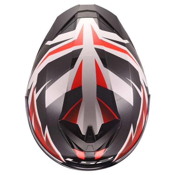LS2 Rapid III Full-Face Helmet Xtrem White/Black/Red L - Driven Powersports