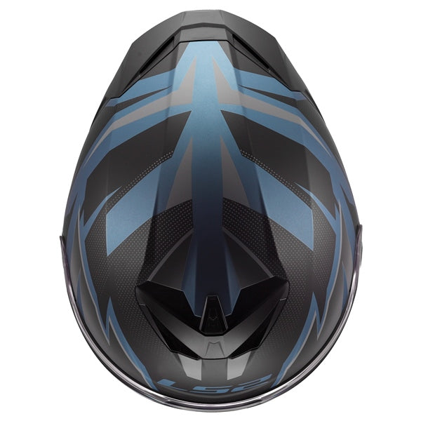 LS2 Rapid III Full-Face Helmet Xtrem Matte Black/Petrol blue 2XS - Driven Powersports