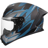 LS2 Rapid III Full-Face Helmet Xtrem Matte Black/Petrol blue 2XS - Driven Powersports