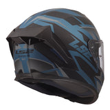 LS2 Rapid III Full-Face Helmet Xtrem Matte Black/Petrol blue 2XS - Driven Powersports