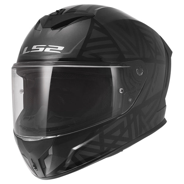 LS2 Rapid III Full-Face Helmet Labyrinth Black/Gray S - Driven Powersports