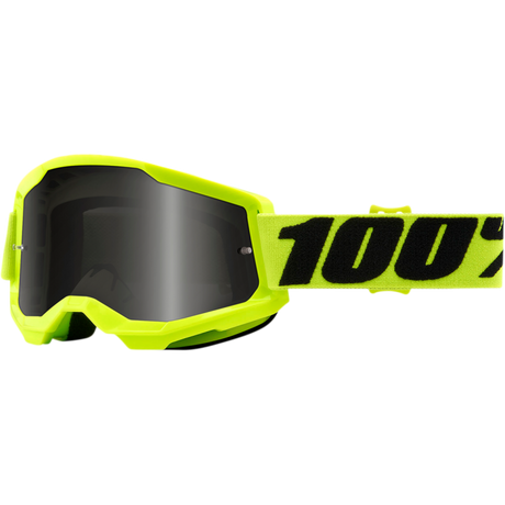 100% STRATA 2 SAND GOGGLE - SMOKE LENS Yellow Front - Driven Powersports