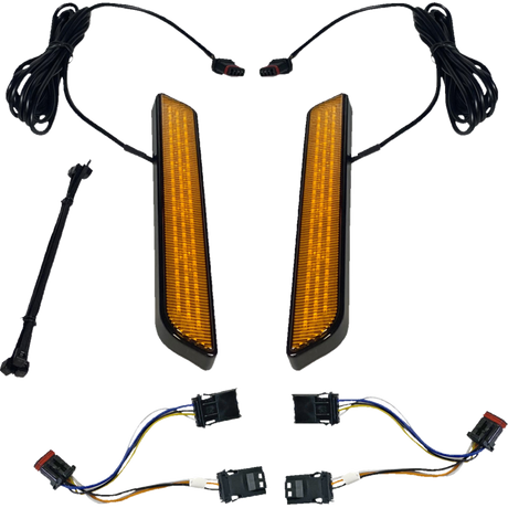 CUSTOM DYNAMICS LIGHT LED FORK AMB Black Front - Driven Powersports