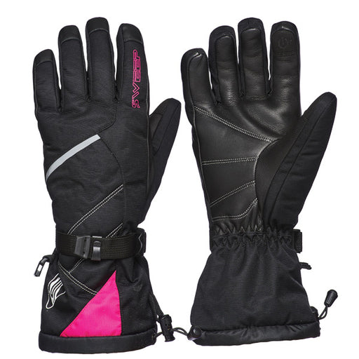 SWEEP WOMEN'S SNOW QUEEN 2.0 GLOVES Black/Pink Women's Small - Driven Powersports