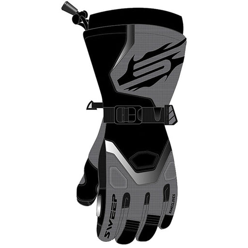 SWEEP MEN'S RECON GLOVES Black/Grey Men's Small - Driven Powersports