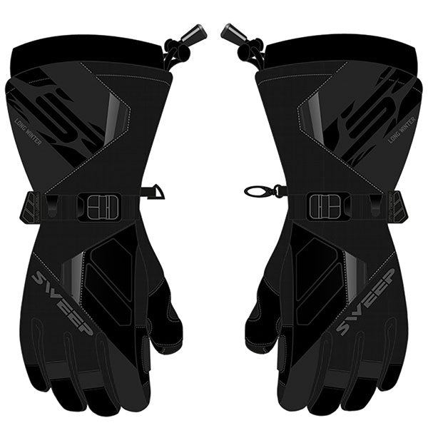 SWEEP WOMEN'S OUTPOST GLOVES Black Women's Large - Driven Powersports