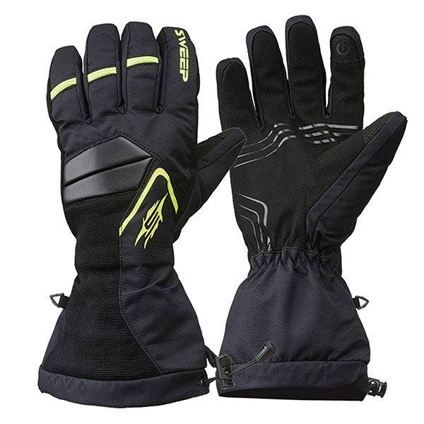 SWEEP YOUTH SCOUT GLOVES Black/High-Visibility Youth Youth Large - Driven Powersports