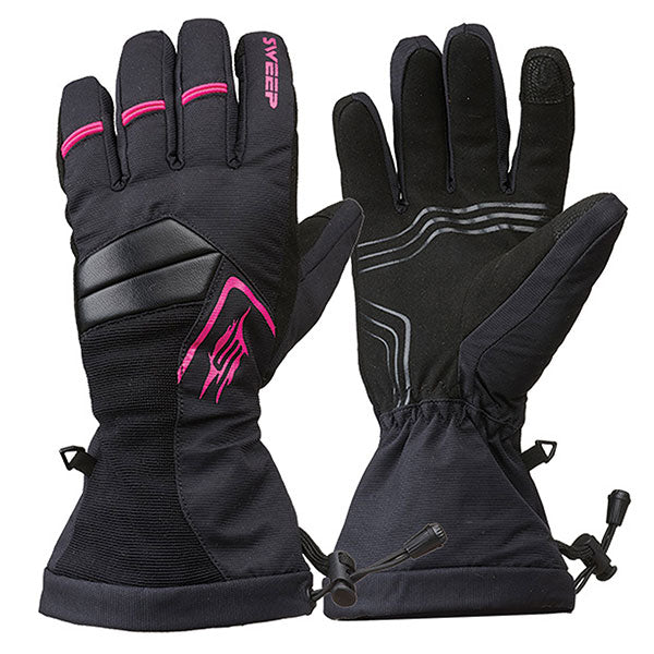 SWEEP YOUTH SCOUT GLOVES Black/Pink Youth Youth Large - Driven Powersports
