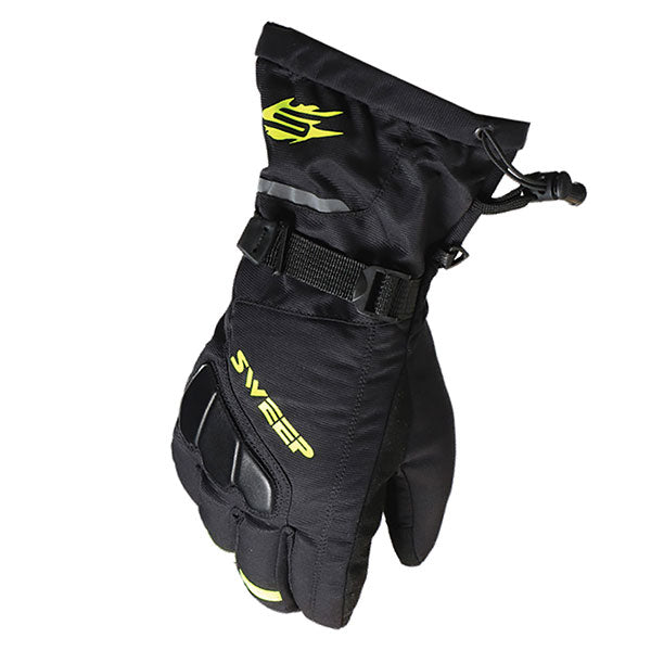 SWEEP MEN'S MISSION GLOVES Black/Yellow Men's 2XL - Driven Powersports