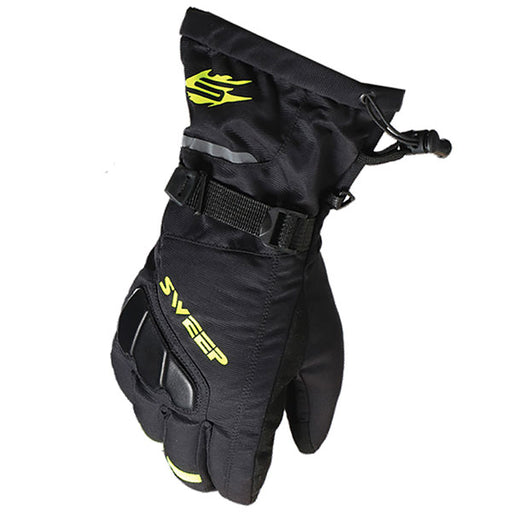 SWEEP YOUTH MISSION GLOVES Black/Yellow Youth Youth Small - Driven Powersports