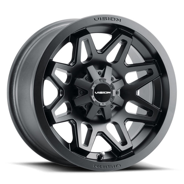 VISION WHEELS SE7EN WHEEL MATTE BLACK 12XL7 (4+2.5) 4/110 Black - Driven Powersports
