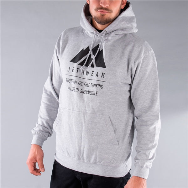 JETHWEAR HOODIE MOUNTAIN MEN JETWHEAR Gray XS - Driven Powersports