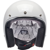 BILTWELL HELMET BONANZA Gloss White Front - Driven Powersports
