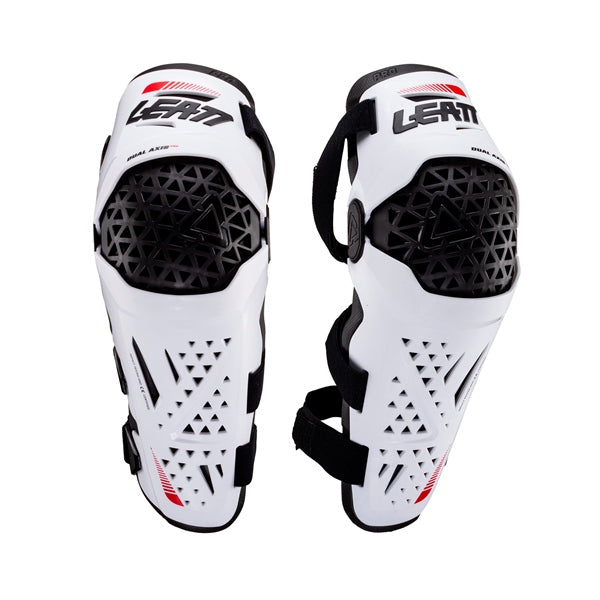 Leatt Dual Axis Pro Knee & Shin Guard White SM-MD - Driven Powersports