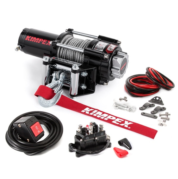 KIMPEX WINCH IP 67 2500 STEEL CABLE W/ACCESS (EWP2500) - Driven Powersports