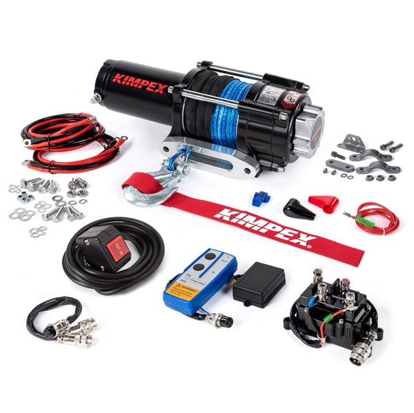 KIMPEX WINCH IP 67 3500 SYNT ROPE W/ACCESS (458244) - Driven Powersports