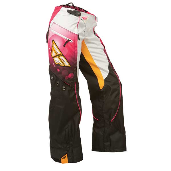 Fly Racing Women's Kinetic Over the Boot Pants White/Pink 05/06 Women's - Driven Powersports