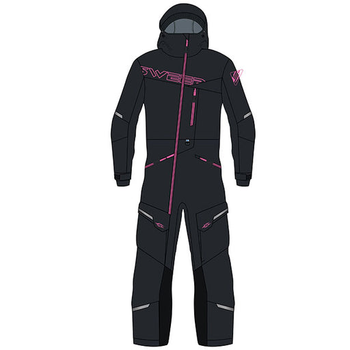 SWEEP YOUTH SNOWCORE EVO 2.0 INSULATED MONOSUIT Black/Pink Youth Youth 4 - Driven Powersports