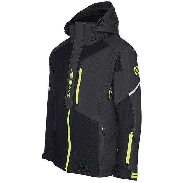 SWEEP MEN'S RECON JACKET Black/Grey/High-Visibility Men's Large - Driven Powersports
