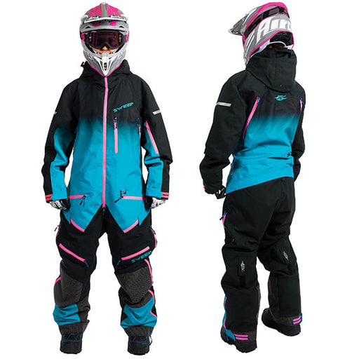 SWEEP WOMEN'S INSULATED TUNDRA MONOSUIT Light Blue/Black Fade/Pink Women's Small - Driven Powersports