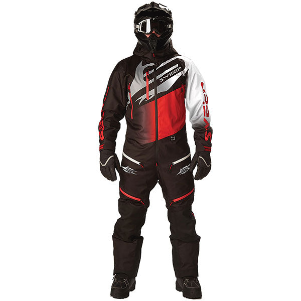 SWEEP MEN'S ICON INSULATED MONOSUIT Black/Red/White Men's XL - Driven Powersports