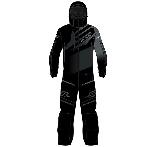 SWEEP WOMEN'S ICON INSULATED MONOSUIT Black/Grey Women's Small - Driven Powersports
