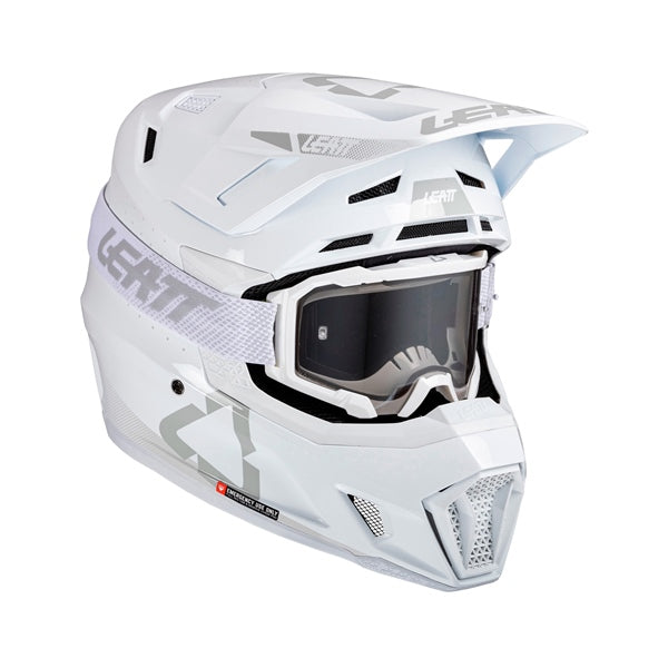 Leatt 7.5 Off-Road Helmet Kit V25 - White S White SM - Driven Powersports