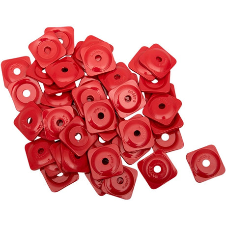 WOODY'S SQUARE GRAND DIGGER BACKER PLATES Red 48 Package 5/16" - Driven Powersports