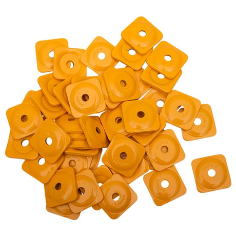 WOODY'S SQUARE GRAND DIGGER BACKER PLATES Yellow 48 Package 5/16" - Driven Powersports