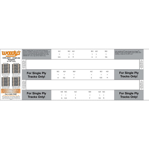 WOODY'S 2.86 PITCH QUIET PAD TWO-PLY TEMPLATE (252S-TEMP) - Driven Powersports