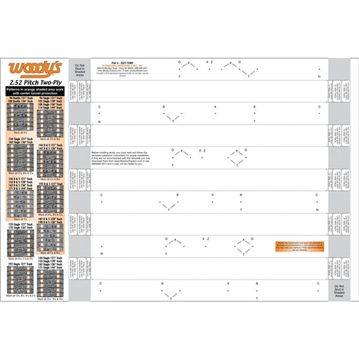 WOODY'S 2.25 PITCH QUIET PAD TWO-PLY TEMPLATE (252T-TEMP) - Driven Powersports