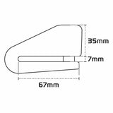 OXFORD PRODUCTS DISC LOCK ALPHA XA14 ALARM 14MM SST/BK (LK218) - Driven Powersports