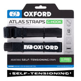 Oxford Atlas G-Hook Straps Black - Driven Powersports