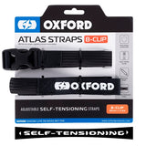 Oxford Atlas B-Clip Straps Black - Driven Powersports