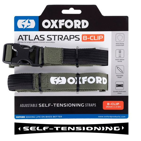 Oxford Atlas B-Clip Straps - Driven Powersports