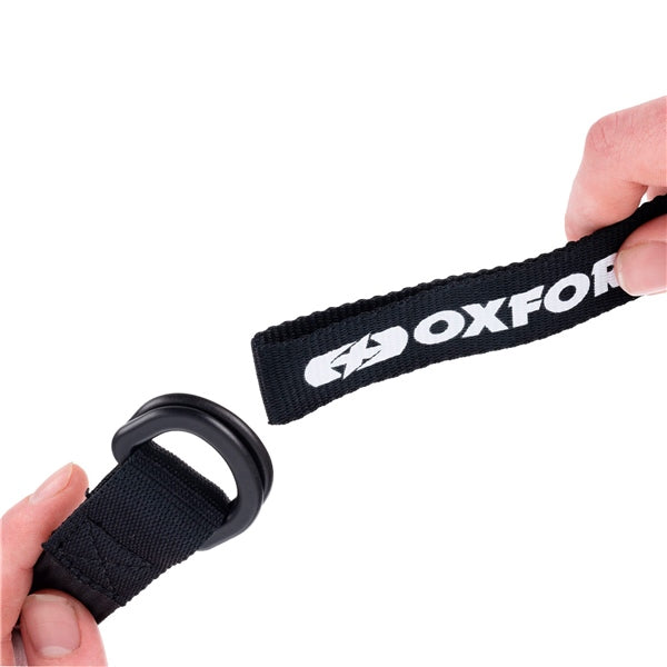 Oxford Atlas D-Ring Straps Black - Driven Powersports