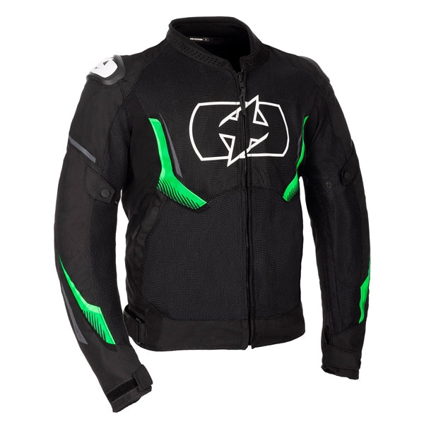 Oxford Omega 1.0 Air Jacket Black/Green 2XL - Driven Powersports