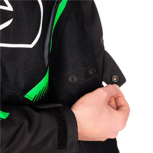 Oxford Omega 1.0 Air Jacket Black/Green 2XL - Driven Powersports