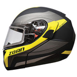 ZOAN OPTIMUS SV MODULAR HELMET Fluorescent Yellow Double Large - Driven Powersports